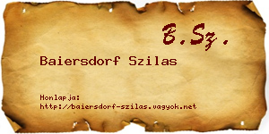 Baiersdorf Szilas névjegykártya